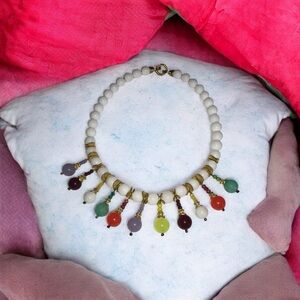 Vintage Semiprecious Varieties Stones Necklace